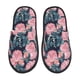 thumbnail image 1 of Fotbe Rose Flowers Pantuflas Peludas para Mujer con Estampado, Zapatillas de Peluche, Zapatos de Invierno para Casa, Uso Interior y Exterior-Large, 1 of 8