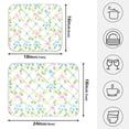 thumbnail image 2 of Ryvnso Flowers Checkered Dish Drying Mat for Kitchen Countertop 18x24 Large Dish Pad Drainer Rack Dish Sink Mats, 2 of 7