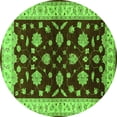 thumbnail image 1 of Ahgly Company Indoor Round Oriental Green Industrial Area Rugs, 3' Round, 1 of 4