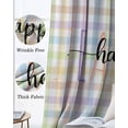 thumbnail image 3 of Easter Blackout Curtains for Bedroom Living Room Darkening Curtains 84 Inch Length 2 Panels Set Colorful Checkered Plaid Spring Gingham Textured Window Curtain Window Treatment Grommet Drapes 42"x84", 3 of 9
