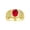 Ruby, variant on Men's Rings Yellow Gold Plated Silver Designer Nugget Ring Oval 9X7MM Gemstone & Diamonds Ruby Birthstone Rings For Man Size 8