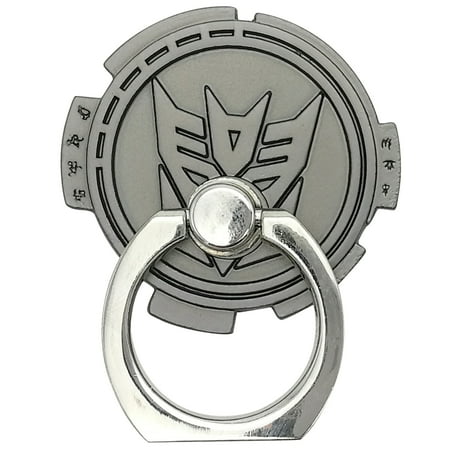 Transformers: Licensed Phone Ring Grip & Kickstand - DECEPTICON - Zinc Alloy, 360° Rotation, Smartphones & Tablets, iPad, iPhone, Android, Samsung, Galaxy, Note, LG - Swordfish Tech