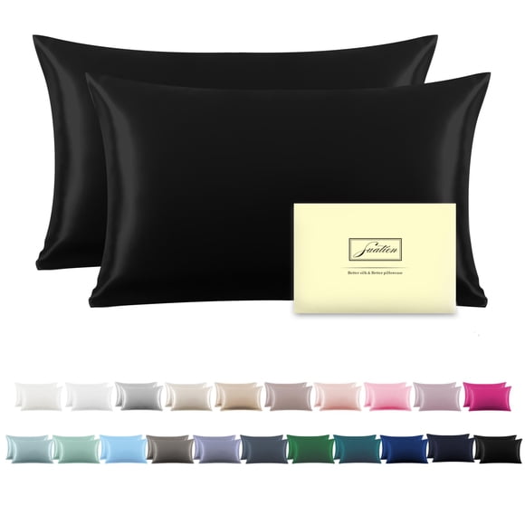 Juego de fundas de almohada de seda Suatien, tamaño estándar, 100% seda de morera