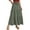 Army Green, variant on Women's Linen Solid A Line Wrap Skirt - Drawstring, Ruffle Hem, High Waisted, Sexy Beach Maxi Skirt