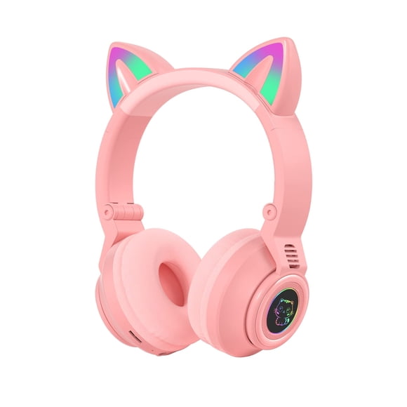 Audífonos Bluetooth para niños YUSONIC, inalámbricos con orejas de gato