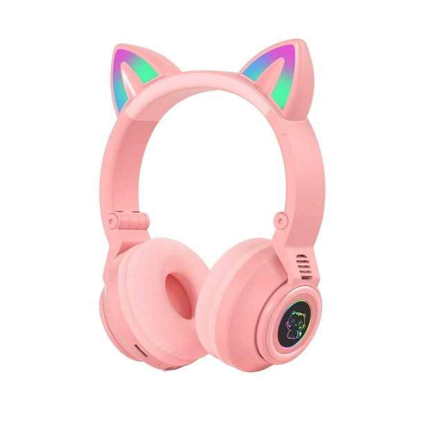 Audífonos Bluetooth para niños YUSONIC, inalámbricos con orejas de gato
