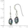 thumbnail image 3 of FB Jewels Sterling Silver Black FW Cultured Pearl Dangle Earrings, 3 of 3