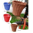 thumbnail image 3 of OUNONA 1 Pc Brown Bucket Style Bike Carrier for Kids Imitation Rattan, 3 of 8