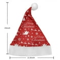 thumbnail image 4 of Christmas Santa Hat – Classic Red Santa Claus Hat with White Plush Trim & Pom, Soft Polyester Xmas Party Headwear for Holiday Decoration & Festive Costume Accessory, 4 of 4
