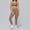 Brown, variant on PISONIC 2pcs Women's Full Yoga Suit - Full-Body Workout Attire, Solid Color Slim-Fit Gym Wear Suitable for Yoga, Running, Gym - Machine Washable, Year-Round Wear