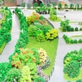 thumbnail image 3 of Kearding Paquete de 10 modelos de tren, luz LED, micropaisaje, jardín, farola, poste atractivo y resistente Almacenamiento y organización del hogar 1:100 LED de un solo cabezal, 3 of 6