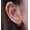 Gold, variant on Simulated Diamond Double Line Earrings for Women, 925 Sterling Silver, White CZ Hoops, Hypoallergenic, 13mm Round