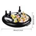 thumbnail image 5 of 2X Inflatable Floating Drink Holder Float Beer Drinking Cooler Bar Tray Large Capacity Drink Float for Pools &, 5 of 7