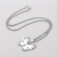 thumbnail image 4 of piezas de collar de llama de mariposa, accesorios de moda de acero inoxidable para hombres y mujeres --- Código de producto 50545, 4 of 5