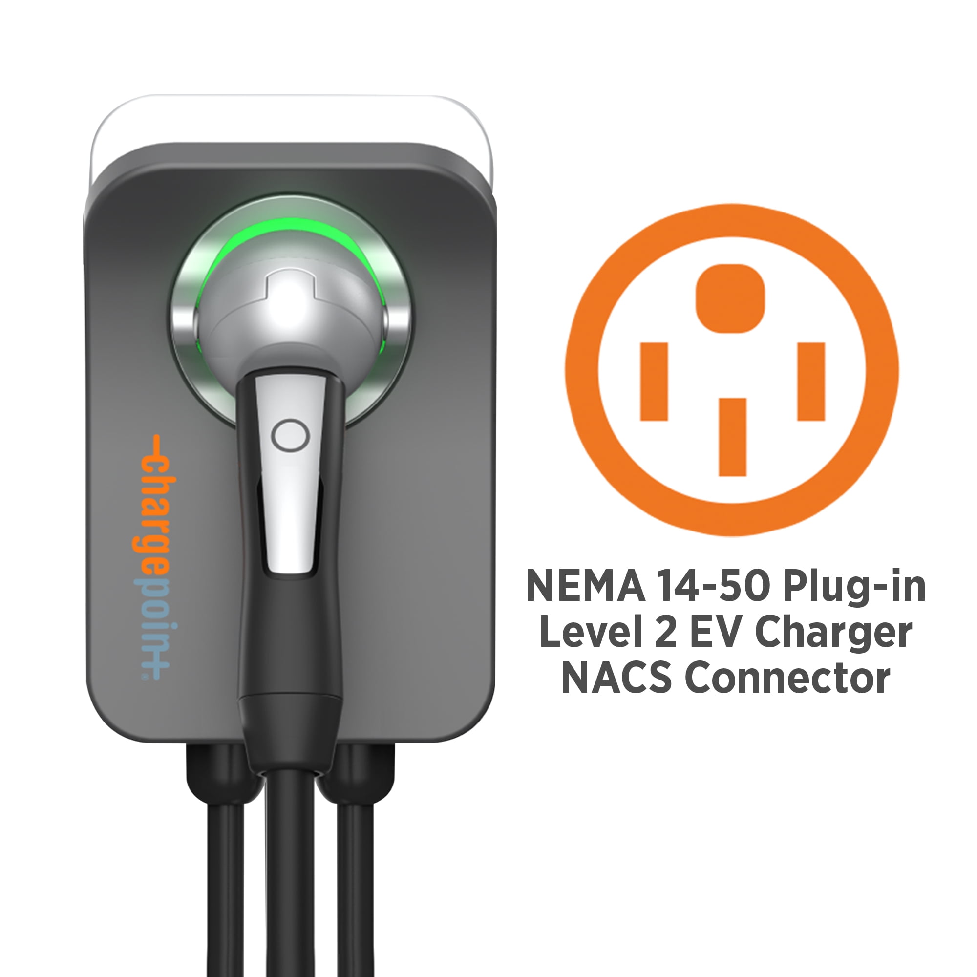 Pre-Owned ChargePoint Flex 2 EV Charger NACS, NEMA 14 -50 Outlet Charge Station Level 2