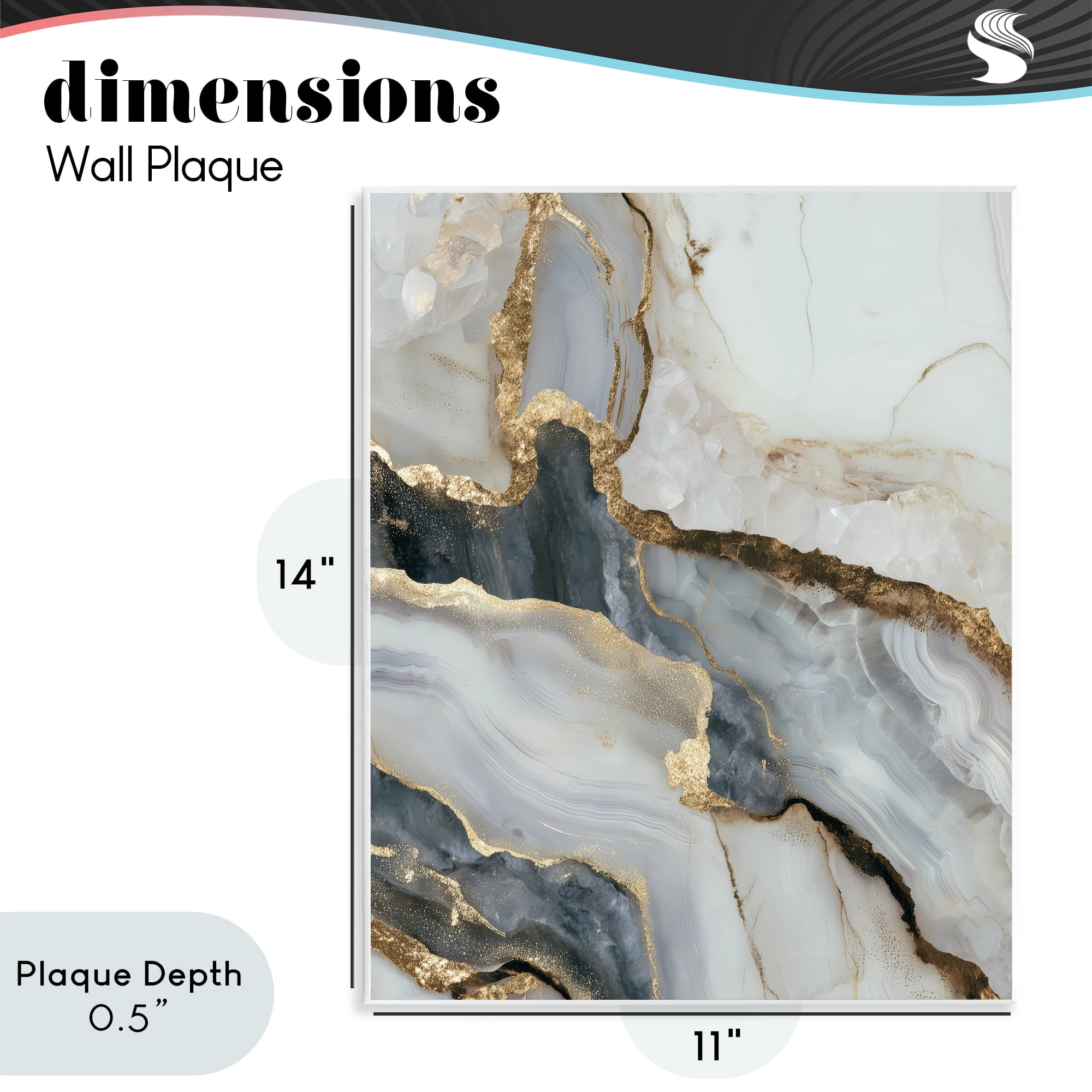 Stupell Industries Elegant Touch of Gold Wall Plaque Art, design by Svetlana Aleynikova