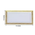 thumbnail image 3 of Efavormart 4 Pack | 14" Gold Lace Print & White Rectangular Plastic Serving Trays, 3 of 11