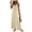 A160 Beige, variant on Mifsaly Linen Jumpsuits for Women Casual Summer Wide Leg One Piece Romper Spaghetti Strap Flowy Casual Overalls Lightweight Breathable Vacation Beach Sunsuit with Pockets L