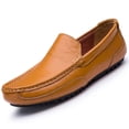 thumbnail image 5 of Men Casual Loafers Comfortable Leather Casual Shoes Men Sneakers New Spring Male Walking Loafers Casual Slip On Men Shoes, 5 of 6
