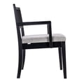 thumbnail image 6 of Creative Co-Op Crawford Mid Century Modern Solid Wood Black Arm Chair with Woven Black Cane Back and Cotton Blend Upholstered Seat, Heathered Grey, 6 of 8