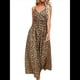 thumbnail image 2 of Vestido Bohemio Midi de Verano para Mujer, Informal, Floral, con Tirantes Finos, con Cordones, Fluido, para Playa Amarillo XL, 2 of 10