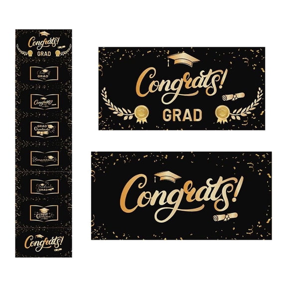 Graduation Money Holder, Ngxiha Graduation Money Gift Ideas Graduation Money Envelope Surprise Card for Cash Gifts, Black Gold Money Cards for Graduates, Men & Women, Grad Party Supplies