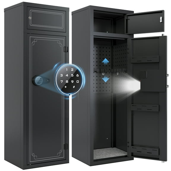 KAER 10-12 Gun Safe, Large Unassembled Rifle Safe with Digital Keypad, Gun Cabinet for Rifle and Shotgun