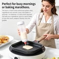 thumbnail image 2 of 2 Packs of 1000ml Pancake Batter Dispenser,Squeeze Dispenser Mixer Bottle with Stainless Steel wire whisk Ball and Blessing Card,Suitable for Pancakes,Cupcakes,Crepes,Waffle Muffins Qatayef, 2 of 4