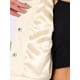 thumbnail image 5 of Chaqueta metálica brillante de biker con botones para mujer INSPIRE CHIC en color albaricoque, 5 of 6