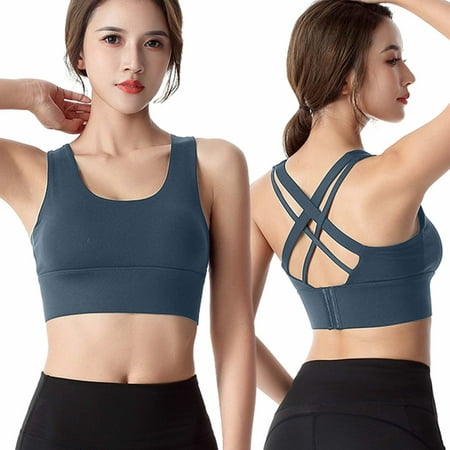 

Himiway Nursing Bras Women S Cross Back Bra Shock-Proof Gathering Fitness Yoga Vest Sports Underwear Workout Sets for Women Workout Tops for Women Navy Xxxl