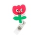 thumbnail image 2 of Porta credencial retráctil con clip para cinturón, cordón retráctil de 65 cm para nombre. Flor, 2 of 9