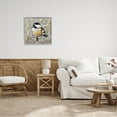 thumbnail image 2 of Bird Perched Pussy Willow Wildlife Animals & Insects Painting Gray Framed Art Print Wall Art, 2 of 7