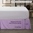 thumbnail image 4 of Lavender Solid Pleated Bed Skirt Queen Size -11 Inch Drop Split Corner Pleated Bedskirts -Microfiber Box Pleated Bedskirts - Never Lift Your Mattress - Hotel Quality Magic Bed Skirt, 4 of 8