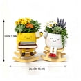 thumbnail image 3 of Gumesh Cute Face Planters Succulent Pots, Funny Rocking Chair Reading Head Flower Planter Cactus Pot with Drainage Hole for Indoor Outdoor Plants, Unique Plant Lover Gifts, 3 of 9