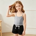 thumbnail image 6 of Piuwrlz Tank Top with Shorts Sets Girls 2 Piece Outfit Set Crew Neck Gray Size 3 T, 6 of 9