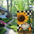 thumbnail image 4 of PHYHOO Sunflower Gnome Garden Flag Double Sided Buffalo Plaid Farmhouse Welcome Yard Flag Spring Summer Seasonal Outdoor Decor White, 4 of 6