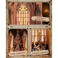 thumbnail image 2 of Robotime 3D Wooden Puzzles, Twin-Tower Cathedral Wooden Model Kits for Adults to Build, DIY Tiny House Craft Kits with LED for Home Decor, Gifts for Adults Kids, 2 of 8