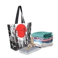 thumbnail image 2 of FORMRS Womens Canvas Tote Bag with Zipper Inner Pocket Shoulder Handbag, Black Streets, 2 of 7