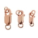 thumbnail image 4 of Conectores de cierre de langosta con gatillo de plata de ley 925 para la fabricación de joyas artesanales (4) Oro rosa, 4 of 8