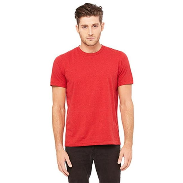 3650 T-shirt Unisexe à Manches Courtes en Poly-Coton - Rouge Moucheté&44; Extra Small