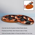 thumbnail image 4 of Squirrel 6PCS Round Coasters, Microfiber Leather Drink Coasters Set of 6, 11x11 cm/4.3x4.3 in Coaster for Drinks, Heat Cup Coasters, Table Coasters for Home and Office, 4 of 6