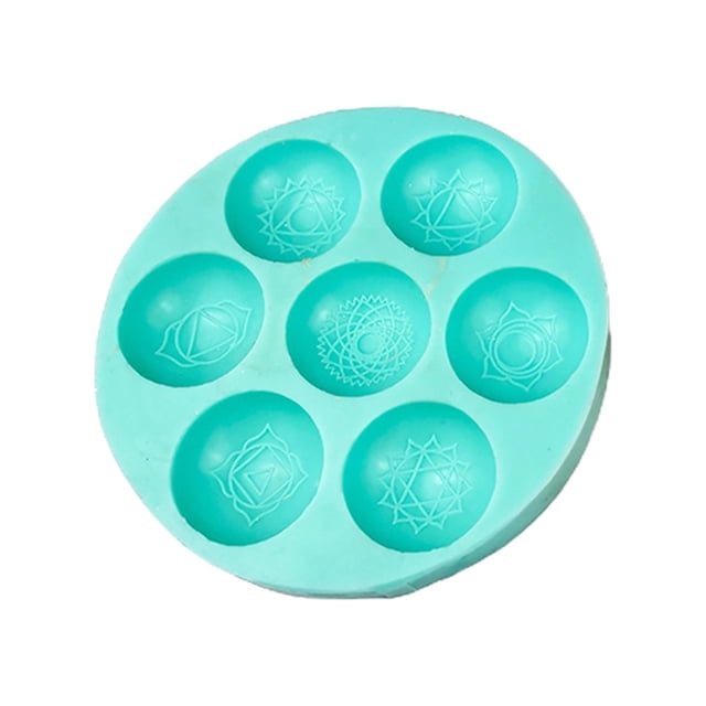 Techinal Epoxy Resin Mold Seven Chakras Hemisphere Round Silicone Mould DIY Crafts Making Tools