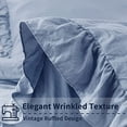 thumbnail image 2 of White Ruffled Duvet Cover Twin, 2PCS Soft Washed Microfiber Vintage French Country Duvet Cover Set for Kids Girls, White, 68x90 in, 2 of 9