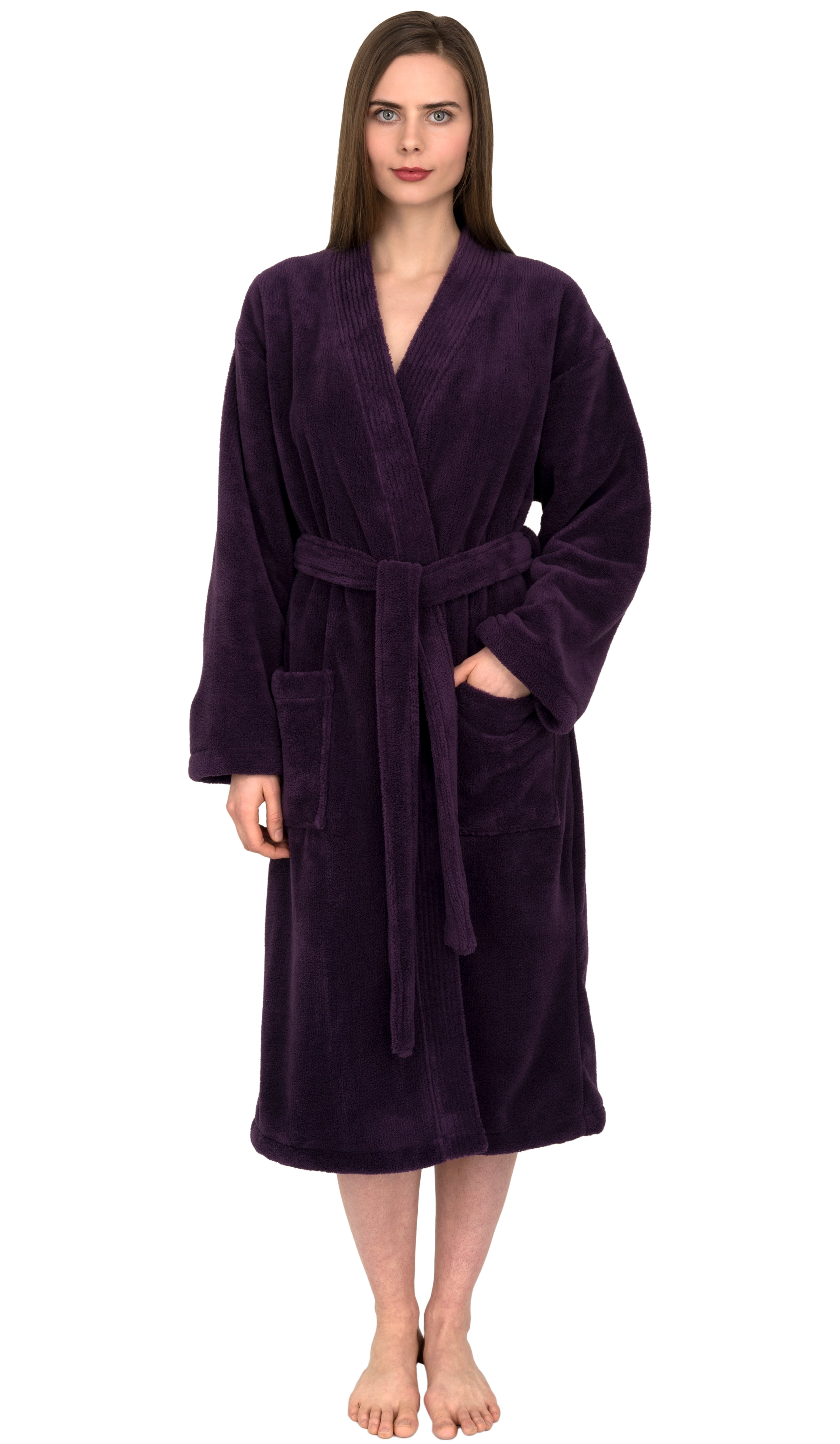 TowelSelections - TowelSelections Women's Plush Robe Soft Fleece Kimono ...