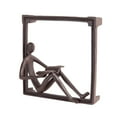 thumbnail image 2 of Danya B. Man Reading on a Window Sill Hanging Wall Art Iron Sculpture, 2 of 7