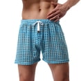 thumbnail image 1 of Xysaqa Fashion Men's Loose Mesh Hollow Openwork Shorts See-Through Underwear Boxer Shorts with Drawstring, 1 of 5