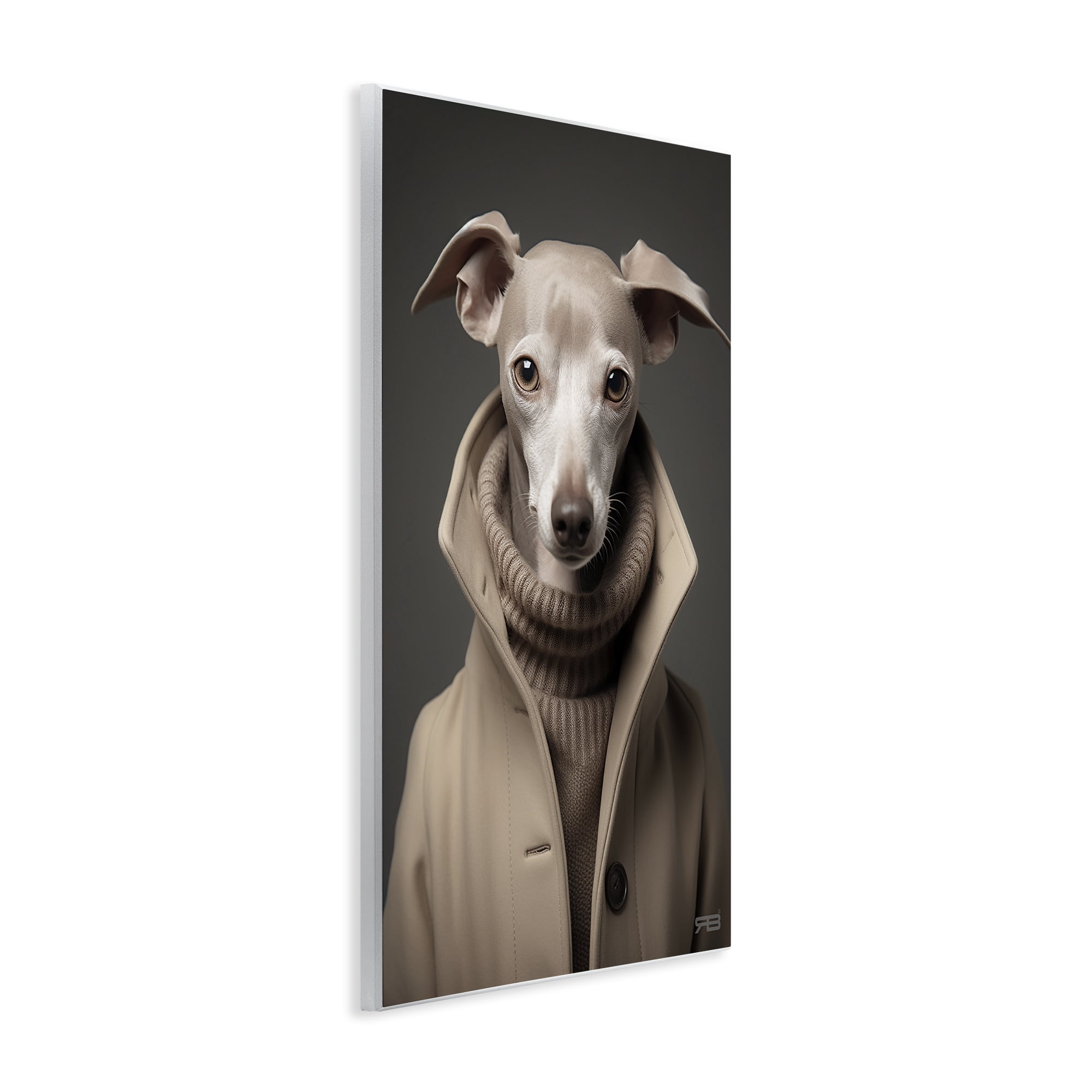Stupell Industries Chic Fashion Greyhound Animals & Insects Painting Unframed Art Print Wall Art, 10 x 15