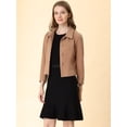 thumbnail image 3 of INSPIRE CHIC Blouson Bomber Court Élégant pour Femme à Boutons, Col Pointu, 3 of 6