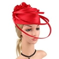 thumbnail image 3 of Baberdicy Fascinators Hats for Women Clearanceï¼Tea Party Fascinator Ken/tuckys Derbys Hat Fascinator Pillbox Hat Headband for Cocktail Fascinators Hats for Women Tea Party Red, 3 of 8