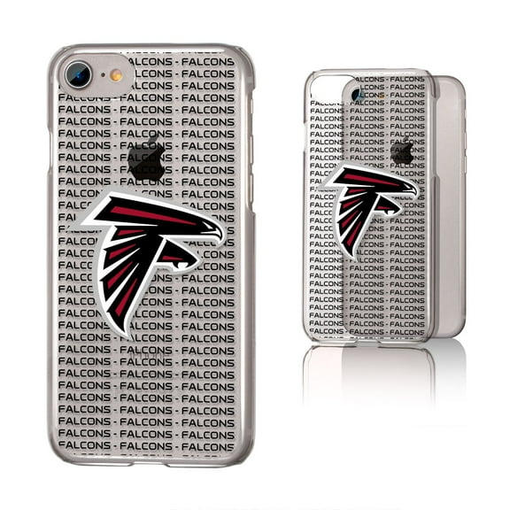 Atlanta Falcons iPhone Clear Text Backdrop Design Case